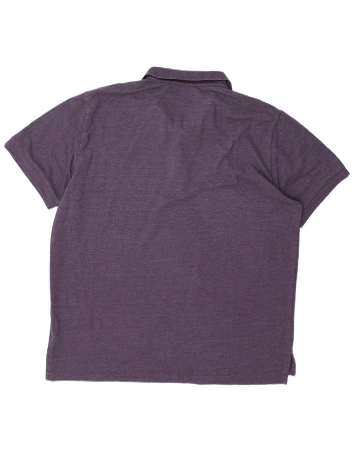 EDDIE BAUER Poloshirt til mænd XL Lilla bomuld