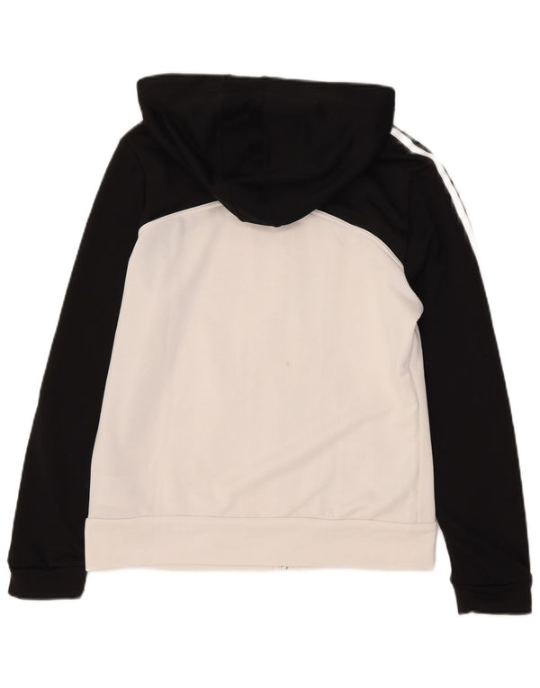 Adidas Dame Hættetrøje Sweater UK 16 Large White Colourblock Polyester