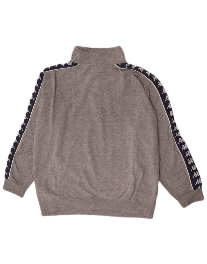 Kappa Dame Grafisk Sweatshirt Jumper UK 14 Medium Grey Colourblock