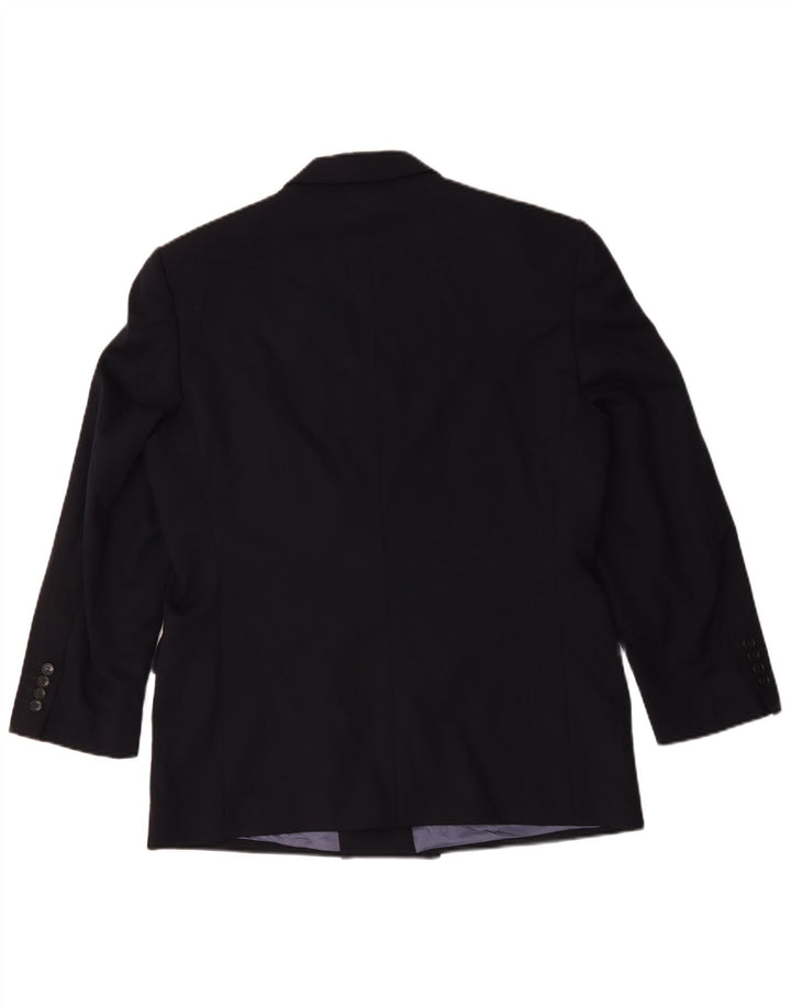 Marks & Spencer Herre Double Breasted Blazer Jacket UK 40 Medium Navy Blue