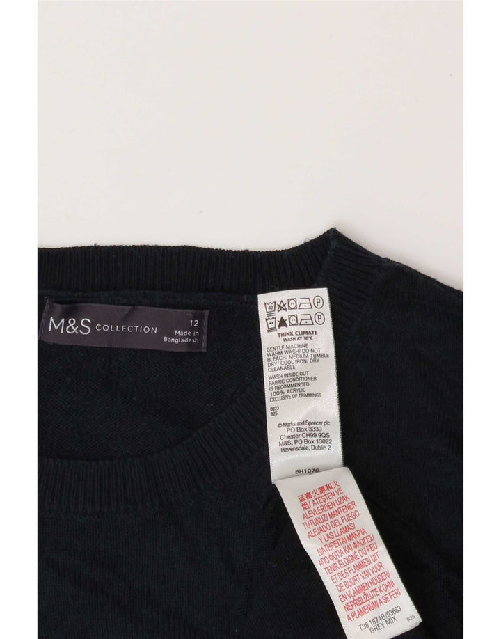 Marks & Spencer Dametrøjetrøje med rund hals DK 12 Mellemgrå