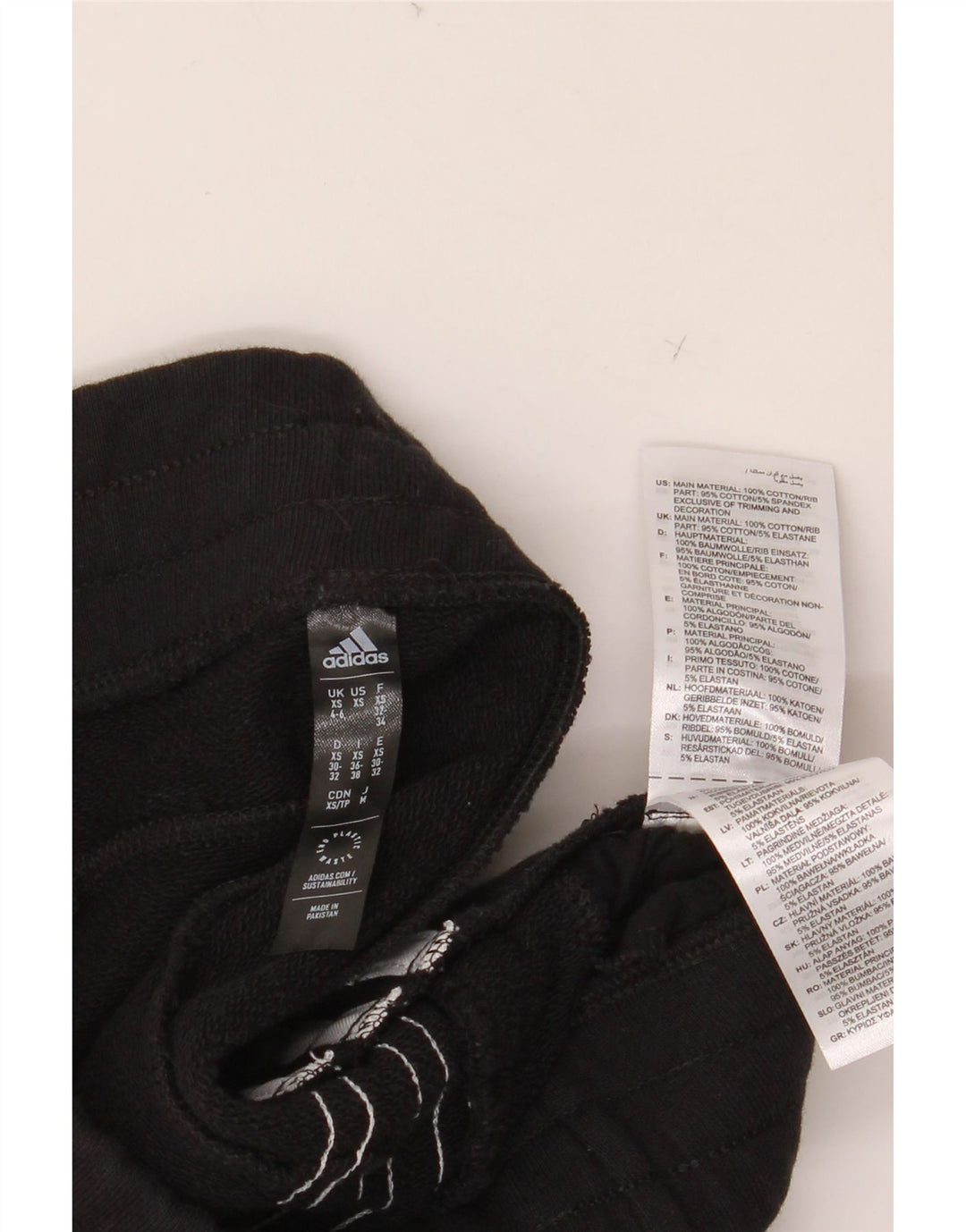 ADIDAS træningsdragt til kvinder Joggers UK 4/6 XS Sort bomuld