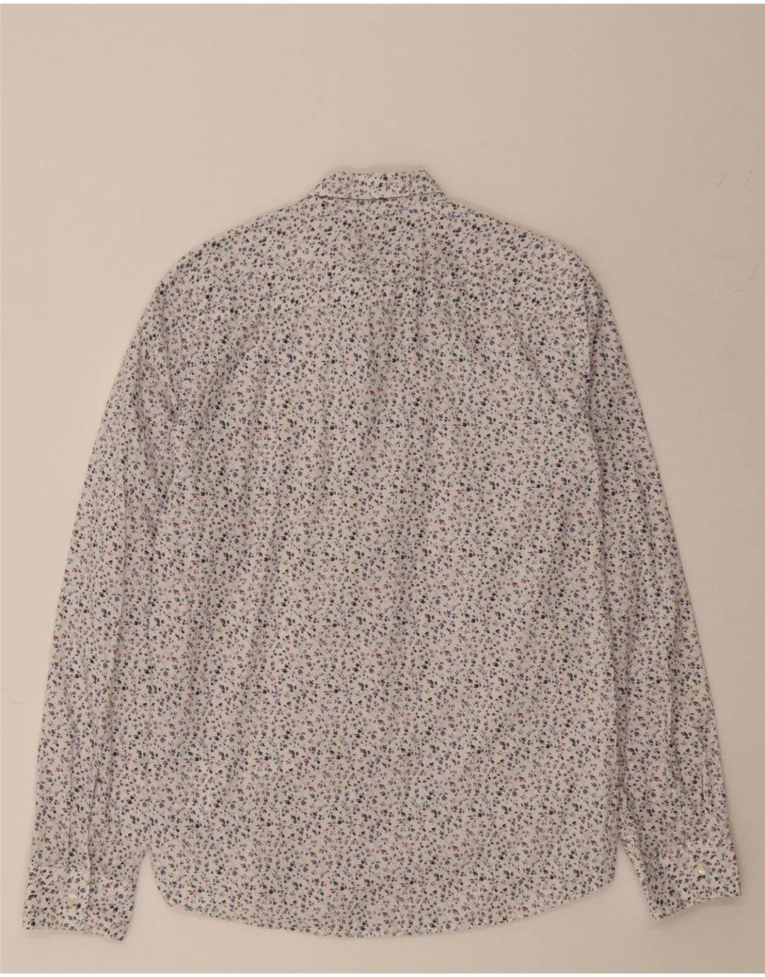 ONLY & SONS Mens Slim Fit Shirt Large White Floral Cotton Vintage Only & Sons and Second-Hand Only & Sons from Messina Hembry 