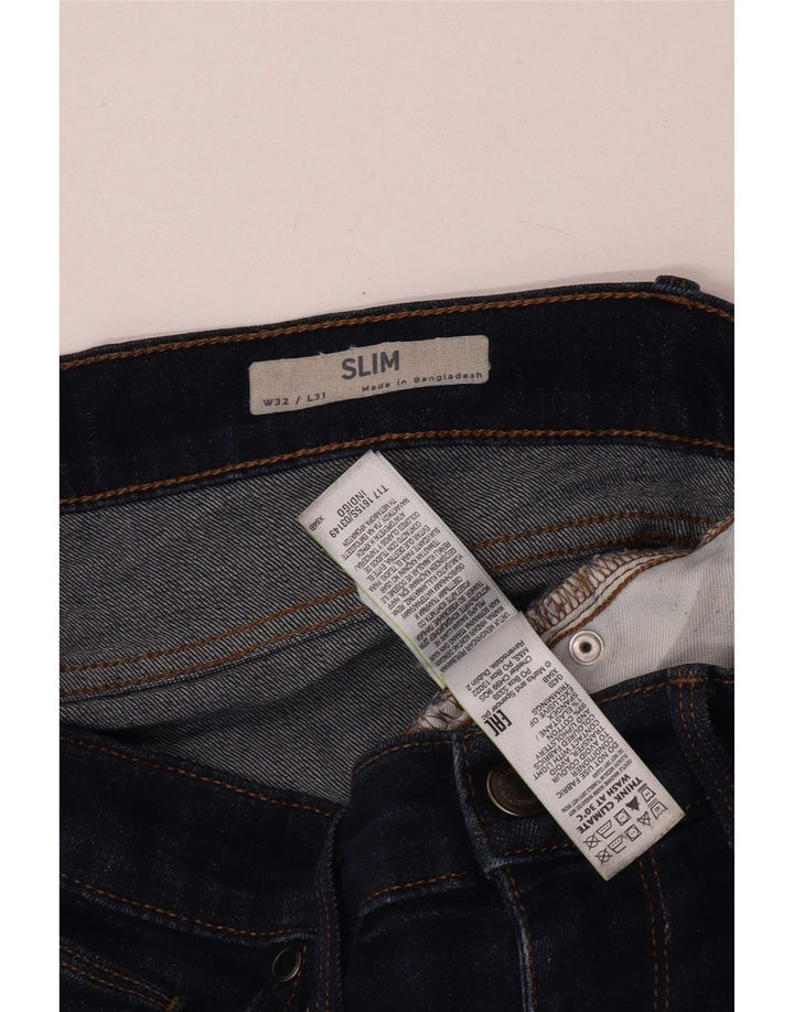 Marks & Spencer Herre Slim Jeans W32 L31 Marineblå Bomuld
