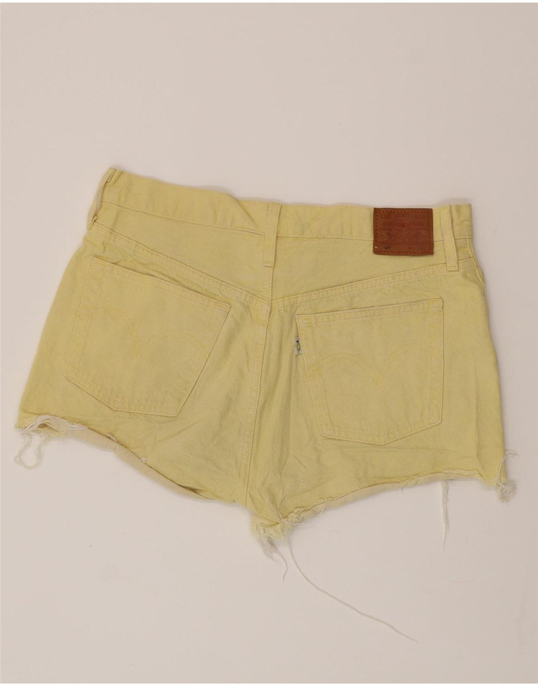 LEVI'S Womens 501 denimshorts W32 Stor gul bomuld