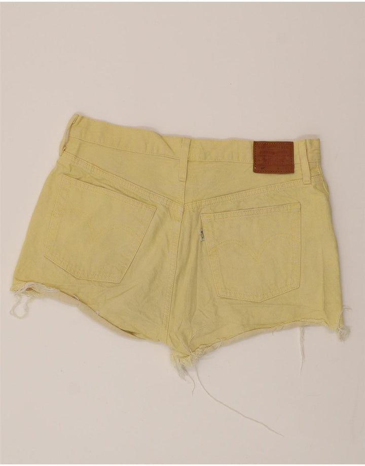 LEVI'S Womens 501 denimshorts W32 Stor gul bomuld