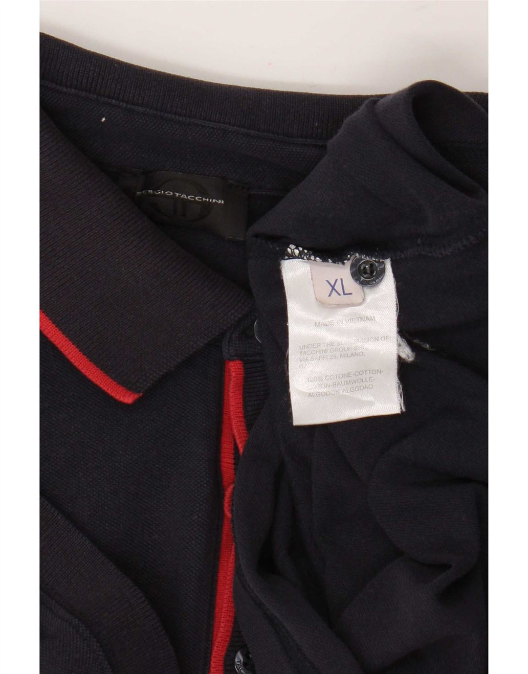 Sergio Tacchini herre poloshirt XL marineblå bomuld