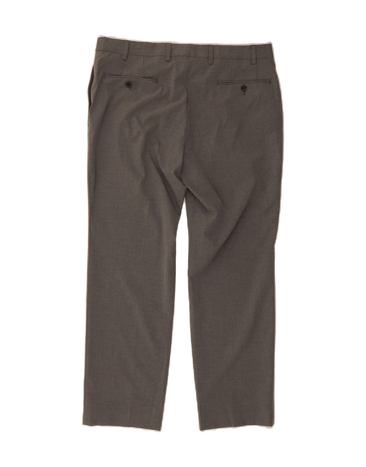 RALPH LAUREN Mens Straight Suit Trousers W36 L29 Grey Polyester Vintage Ralph Lauren and Second-Hand Ralph Lauren from Messina Hembry 