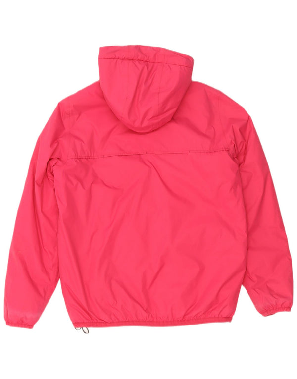 K-Way Dame Oversized Hætte Sherpa Windbreaker Jacket UK 10 Small Pink