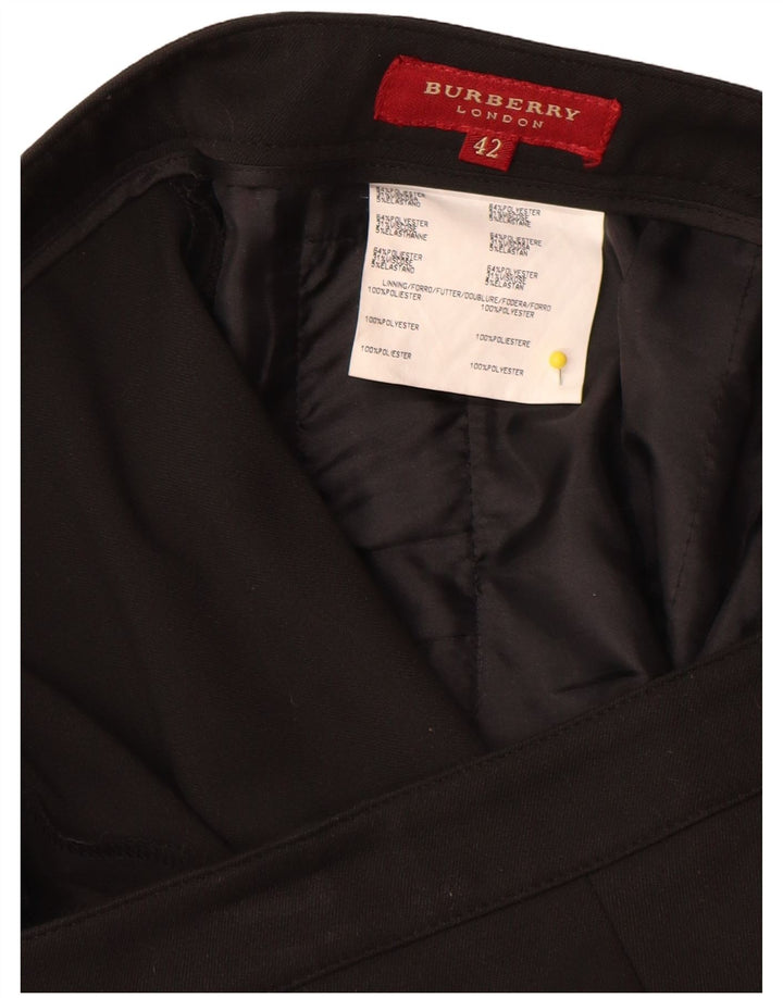 Burberry Lige jakkesæt til kvinder IT 42 Medium W32 L35 Sort polyester