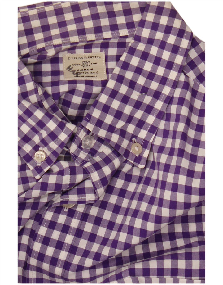 J. CREW Herreskjorte str. 15 1/2 Medium Lilla Gingham Cotton
