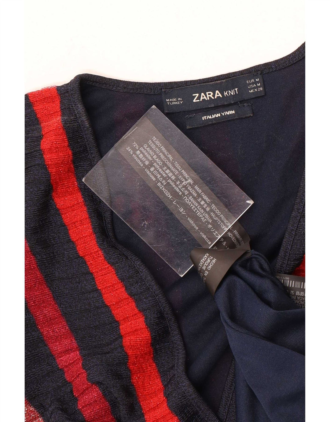 Zara Dame ærmeløs Maxikjole UK 12 Medium Flerfarvet Stribet