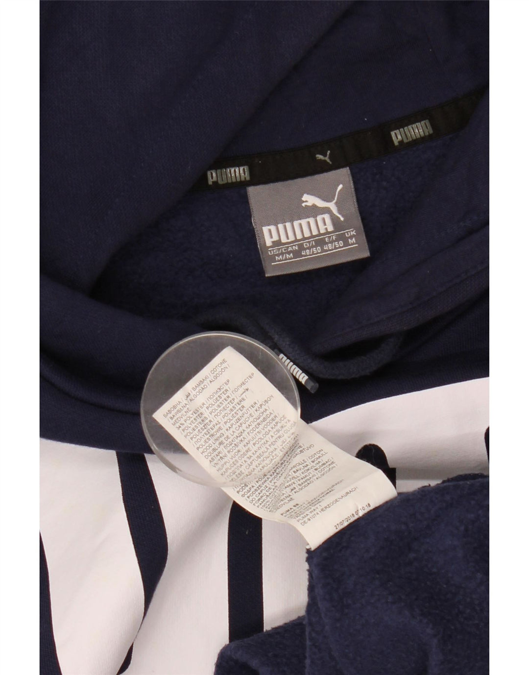 Puma Herre grafisk hættetrøje Jumper Medium Navyblå Bomuld