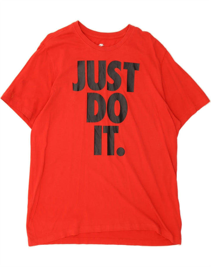 NIKE Mens Graphic T-Shirt Top XL Red Cotton Vintage Nike and Second-Hand Nike from Messina Hembry 