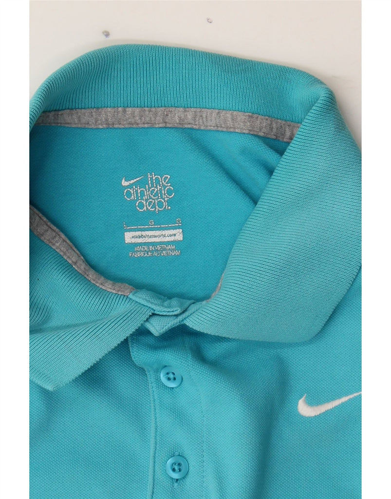 NIKE Womens Polo Shirt UK 14 Large Blue Cotton Vintage Nike and Second-Hand Nike from Messina Hembry 