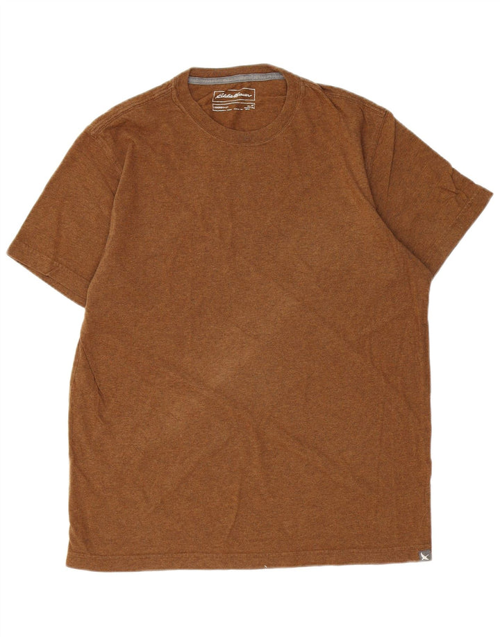 EDDIE BAUER Mens T-Shirt Top Medium Brown Cotton