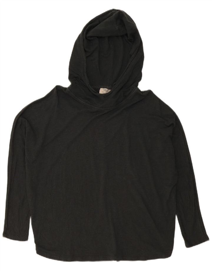 Zara Dame Hætte Oversized Top Langærmet UK 10 Lille Sort