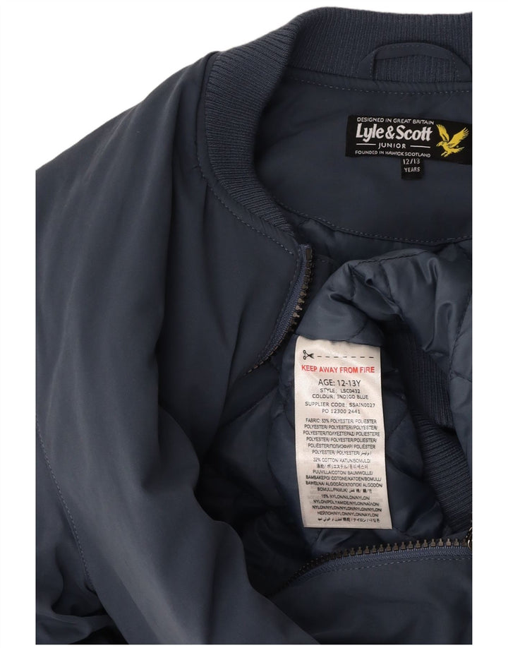 LYLE & SCOTT Bomberjakke til drenge 12-13 år Blå polyester