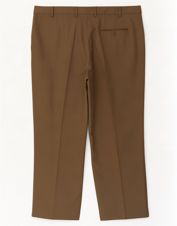 Marks & Spencer Herre Regular Fit Suit Bukser W42 L29 Beige Polyester