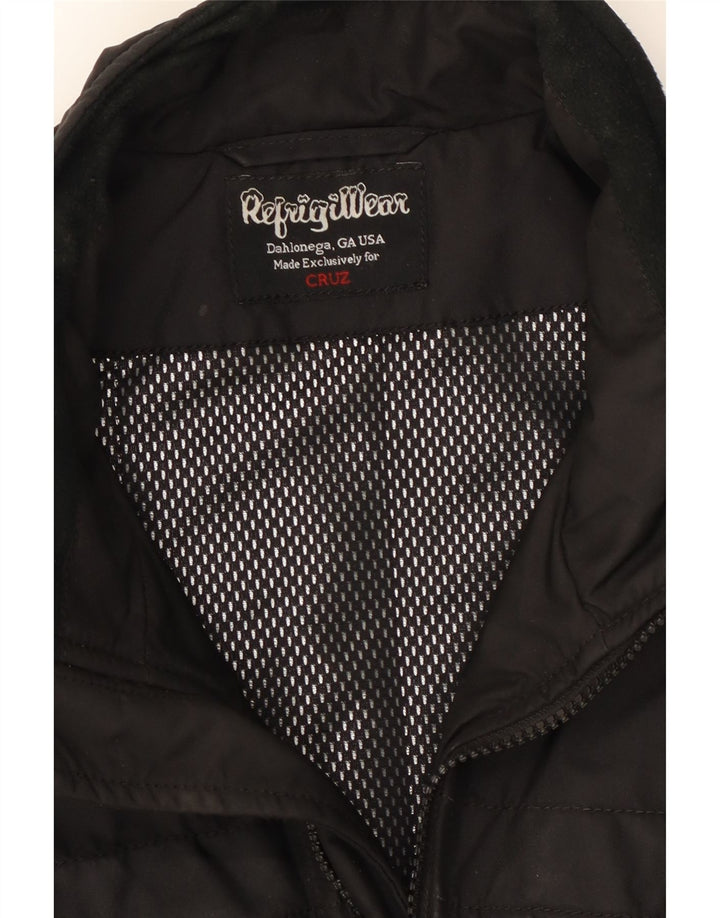 REFRIGIWEAR Mens Cruz Bomber Jacket UK 40 Large Black Nylon Vintage Refrigiwear and Second-Hand Refrigiwear from Messina Hembry 
