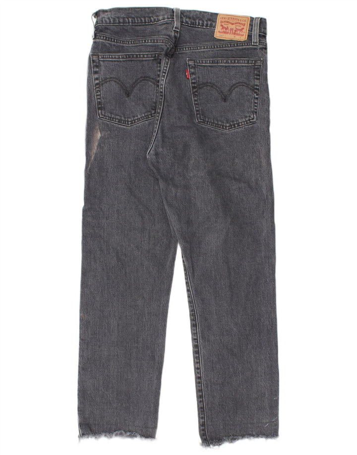 LEVI'S Dame 501 Straight Jeans W28 L26 Sort Bomuld