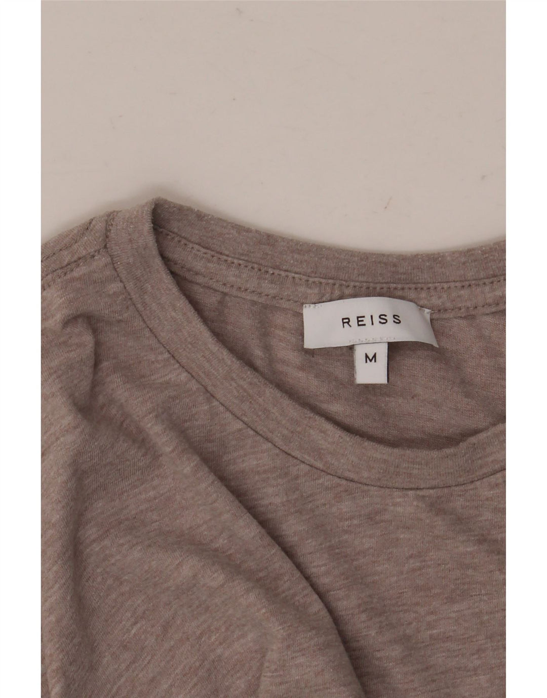 Reiss Herre T-Shirt Top Medium Brun Flecked