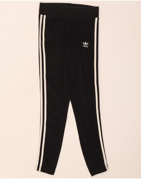 Adidas Dame Leggings UK 8 Small Black Bomuld