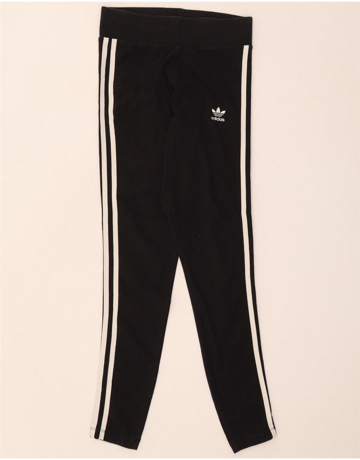 Adidas Dame Leggings UK 8 Small Black Bomuld