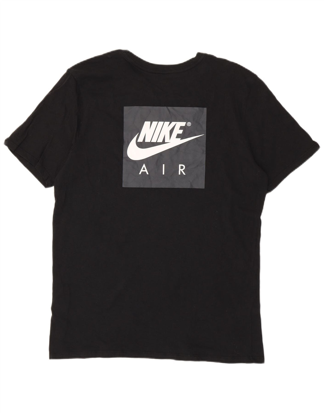 NIKE Herre Athletic Cut Grafisk T-Shirt Top Stor Sort Bomuld