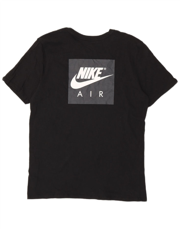 NIKE Herre Athletic Cut Grafisk T-Shirt Top Stor Sort Bomuld