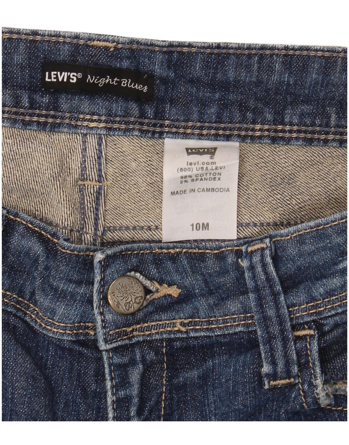 Levi's Dame Distressed Straight Jeans US 10 Large W32 L32 Blue Bomuld