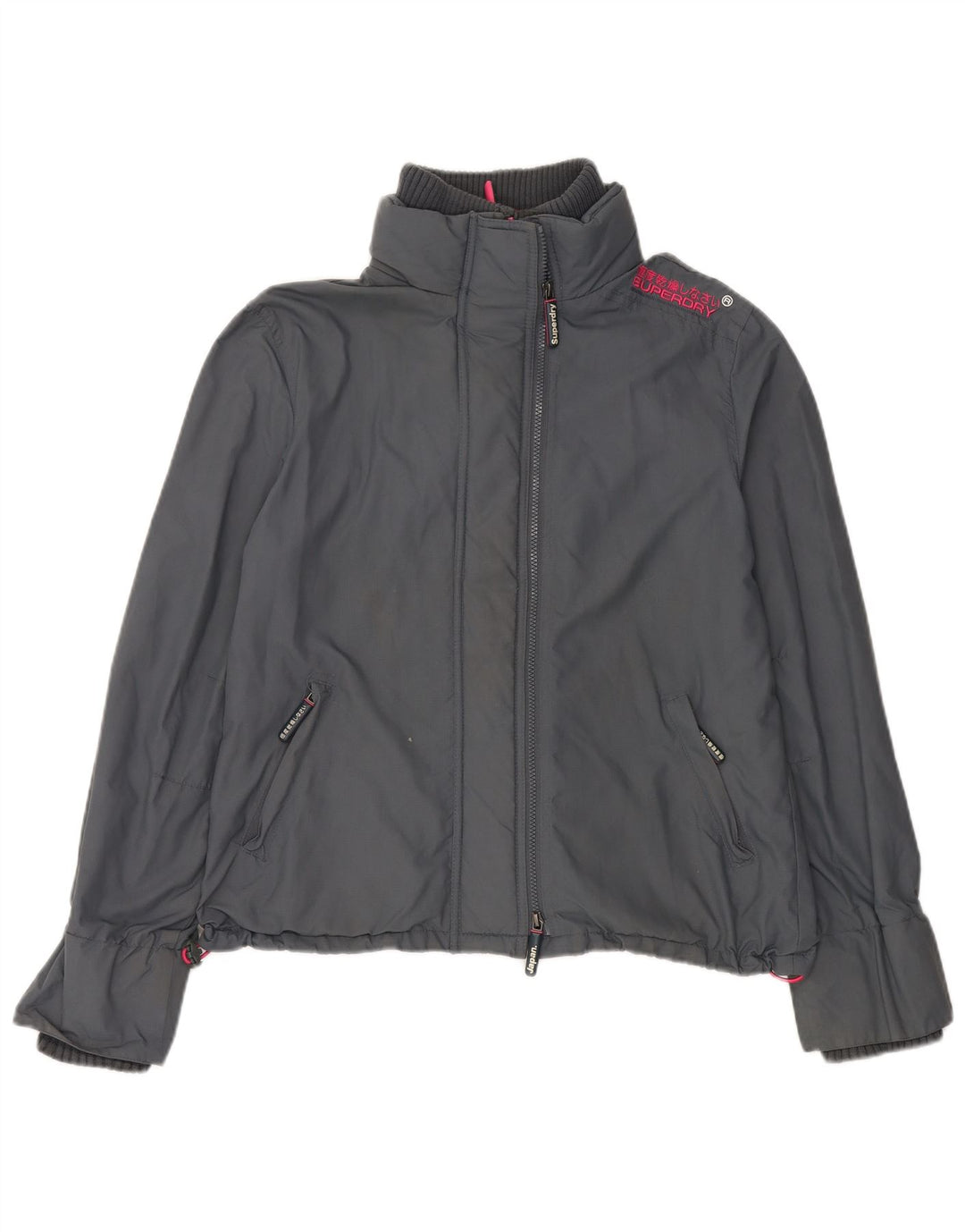 Superdry Windcheater Regnjakke til kvinder UK 42 XL Grå Nylon