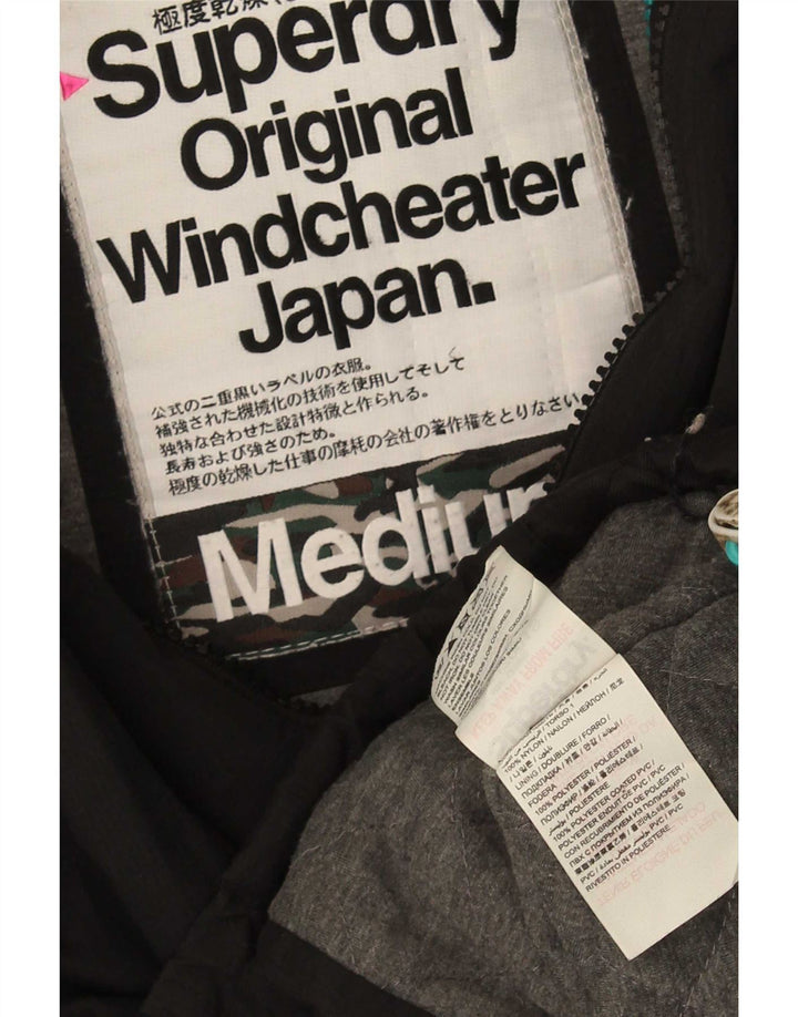 Superdry Herre The Windcheater Graphic Windbreaker Jacket UK 38 Medium Black