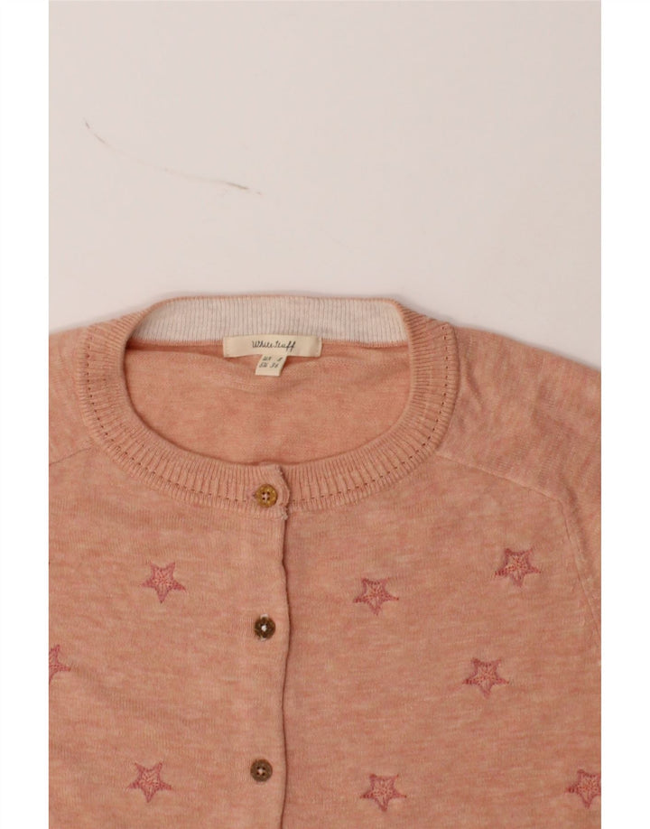 WHITE STUFF Womens Oversized Cardigan Sweater UK 8 Small Pink Vintage White Stuff and Second-Hand White Stuff from Messina Hembry 
