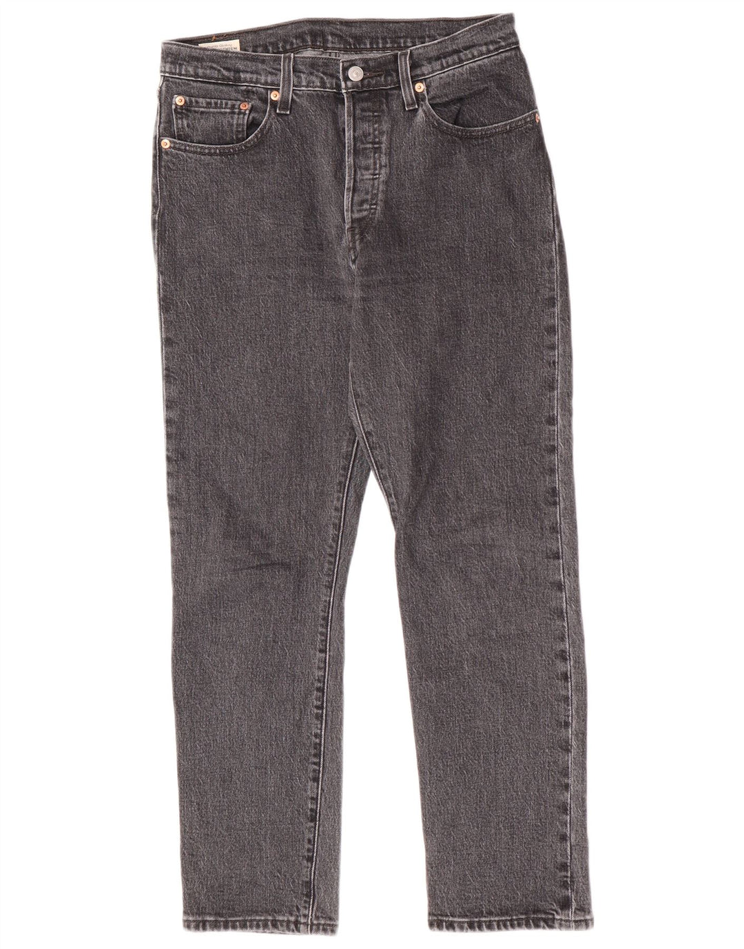 Levi's Dame 501 Straight Jeans W28 L28 Grå Bomuld
