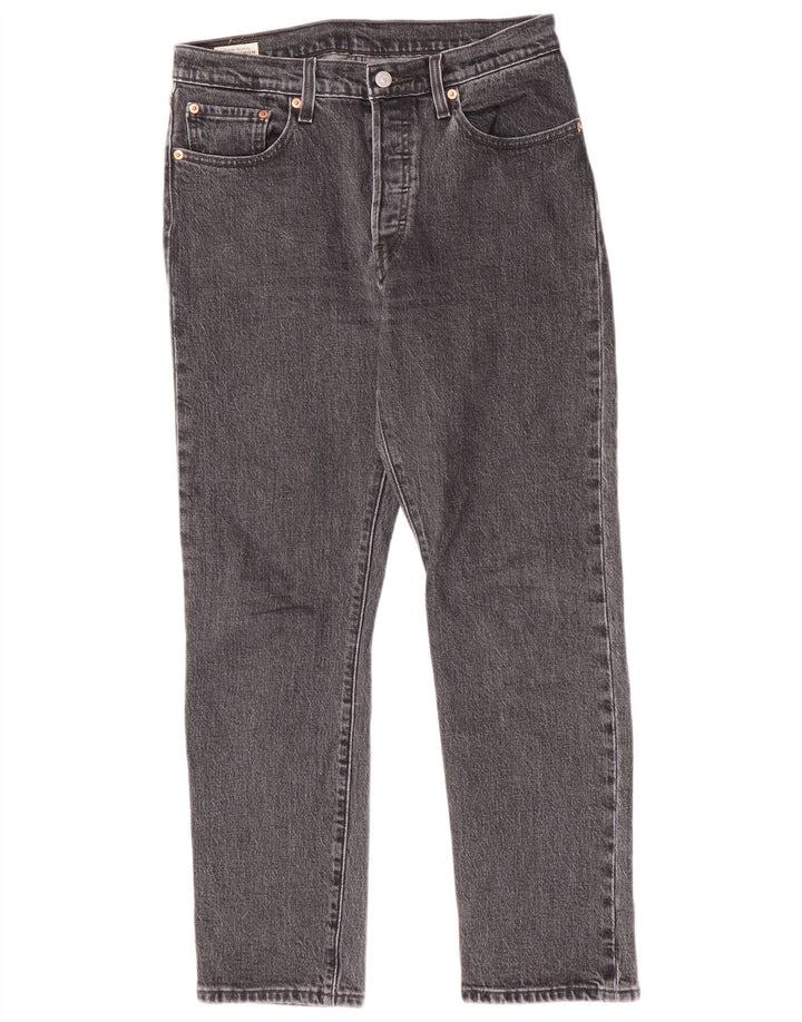 Levi's Dame 501 Straight Jeans W28 L28 Grå Bomuld