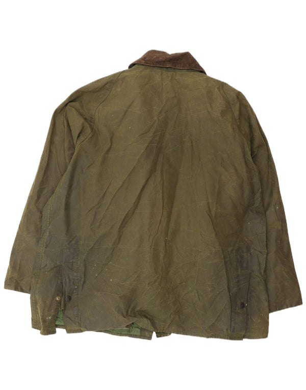 Barbour Herre vokset bomuldsjakke UK 46 3XL Khaki Bomuld
