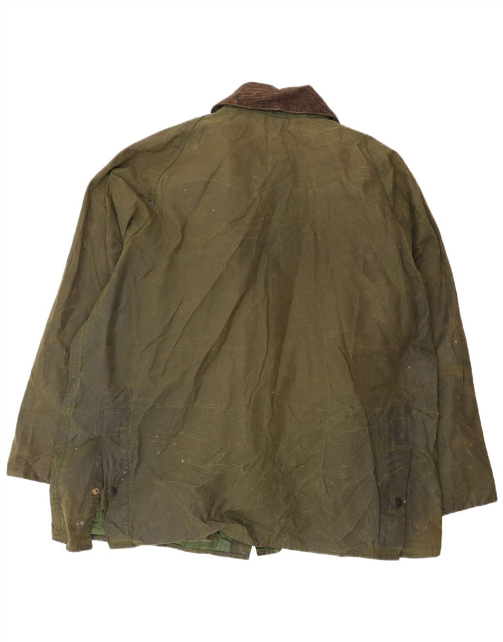 Barbour Herre vokset bomuldsjakke UK 46 3XL Khaki Bomuld