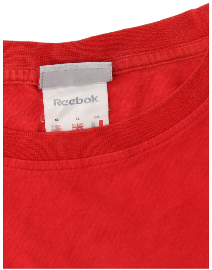 Reebok Herre Grafisk T-Shirt Top XL Rød