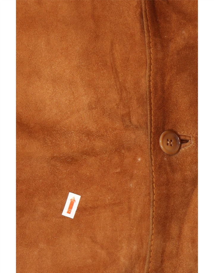 VINTAGE Herre ruskindsjakke IT 52 XL Beige Læder