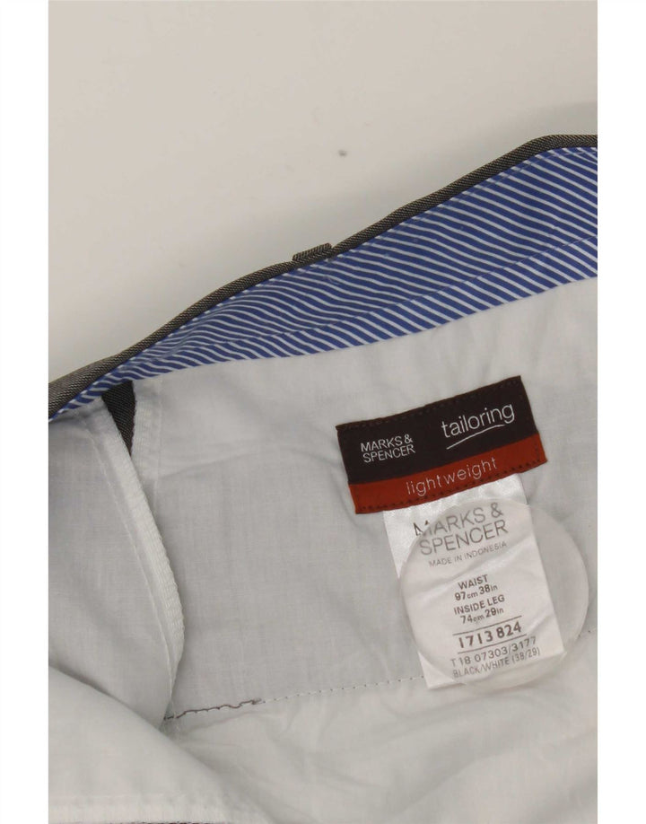Marks & Spencer Straight Suit Bukser til mænd W38 L29 Grå polyester