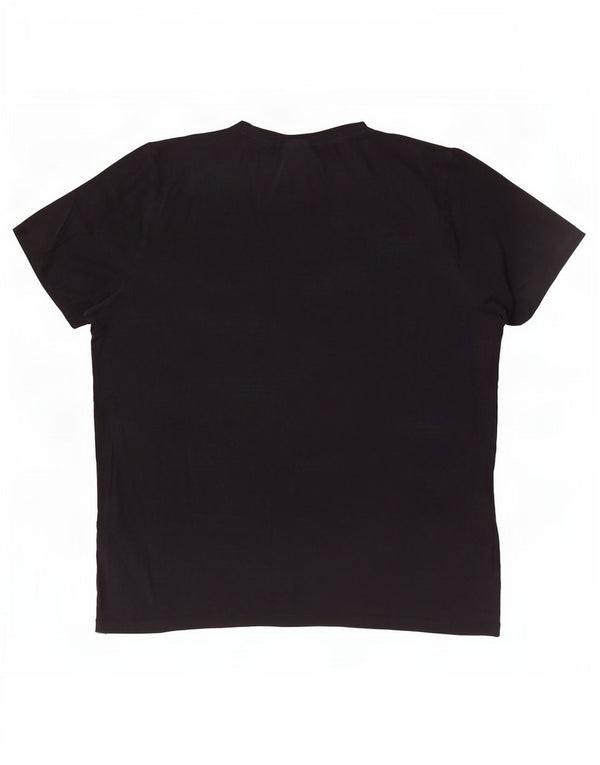 Hugo Boss Mens Graphic T-Shirt Top XL Black Cotton
