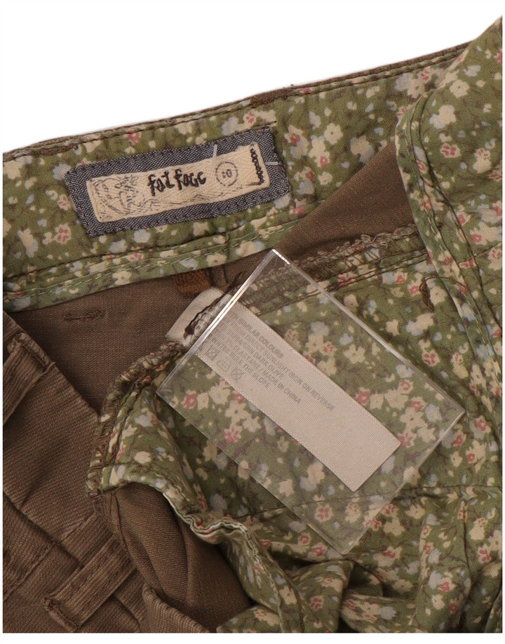 FAT FACE Dame Chinobukser med lav talje UK 10 Small W32 L31 Brun