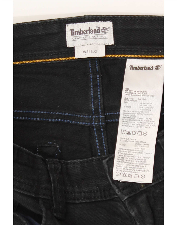 Timberland Mens Slim Jeans W31 L27 Sort Bomuld