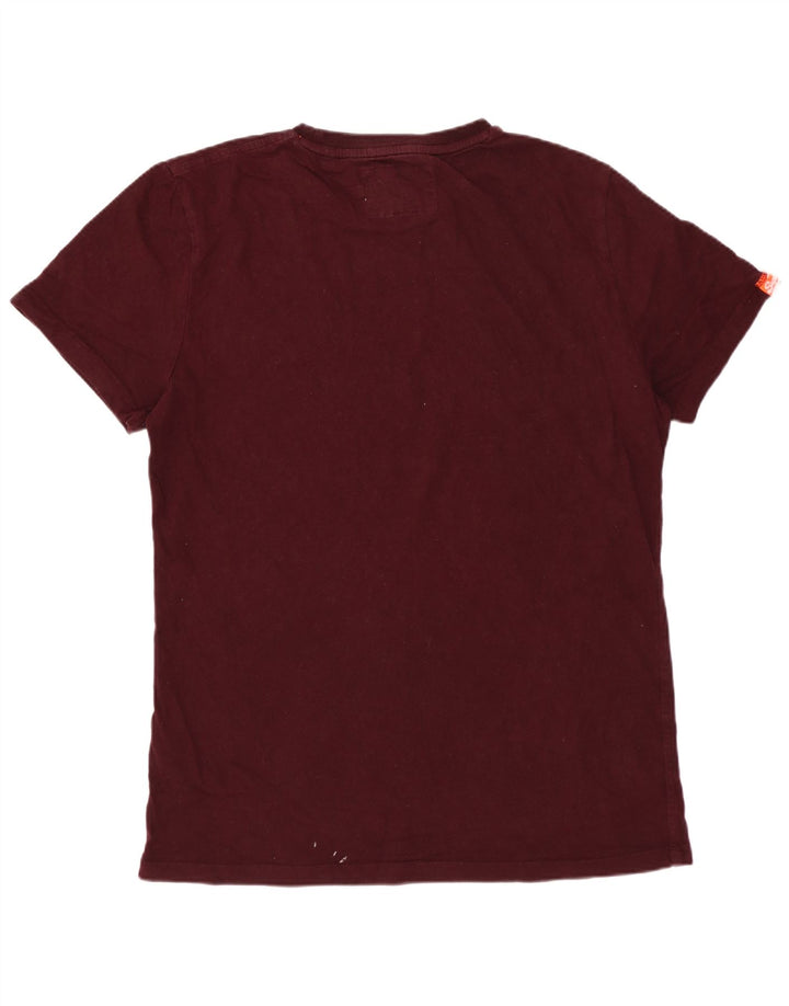 SUPERDRY Herre T-Shirt Top Stor rødbrun bomuld