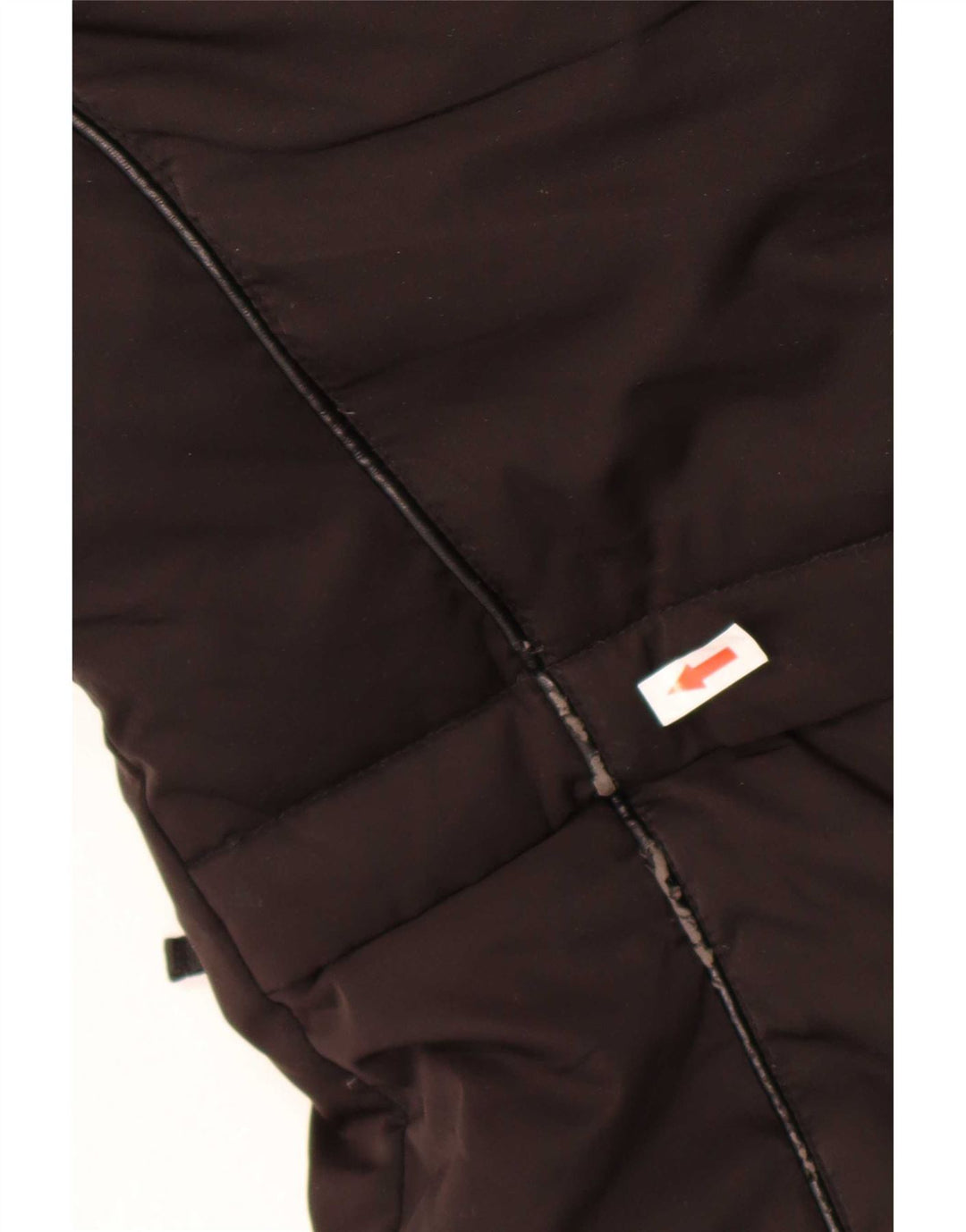 Zara Dame Hætte Polstret Frakke UK 10 Small Black Polyester