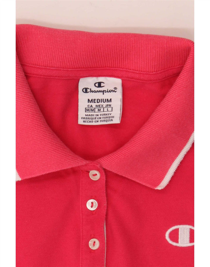 Champion Dame Polo Shirt UK 12 Medium Pink