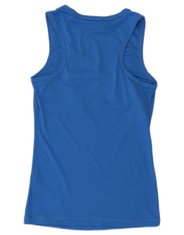 Nike Damevest Top UK 8 Small Blue Polyester