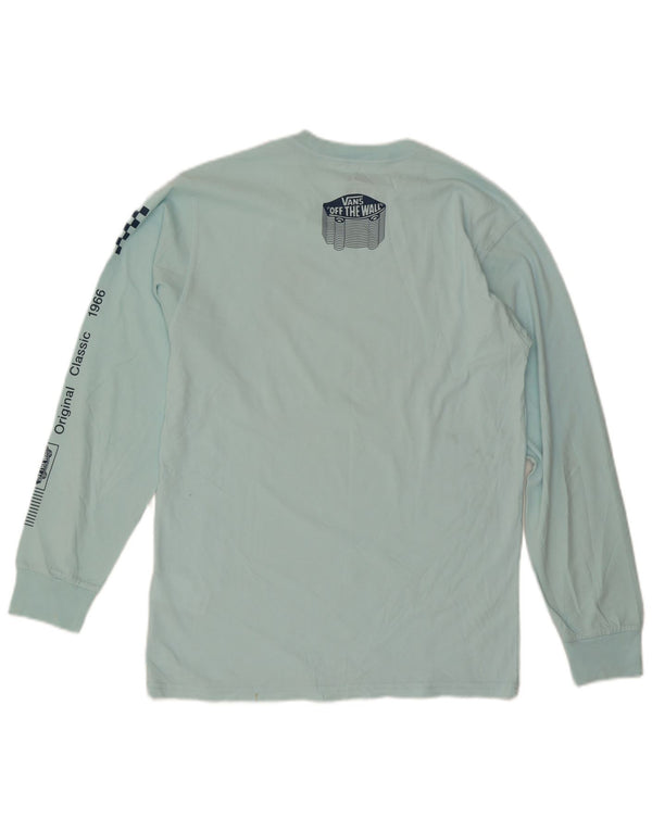 Vans Herre Classic Fit Grafisk Top Langærmet Medium Turkis Bomuld