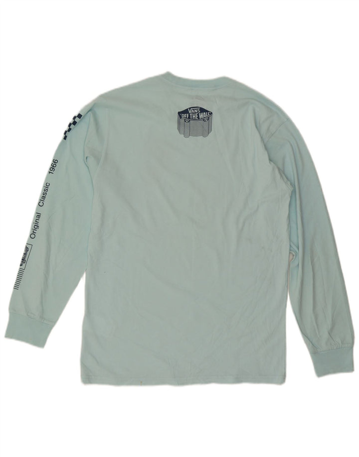 Vans Herre Classic Fit Grafisk Top Langærmet Medium Turkis Bomuld